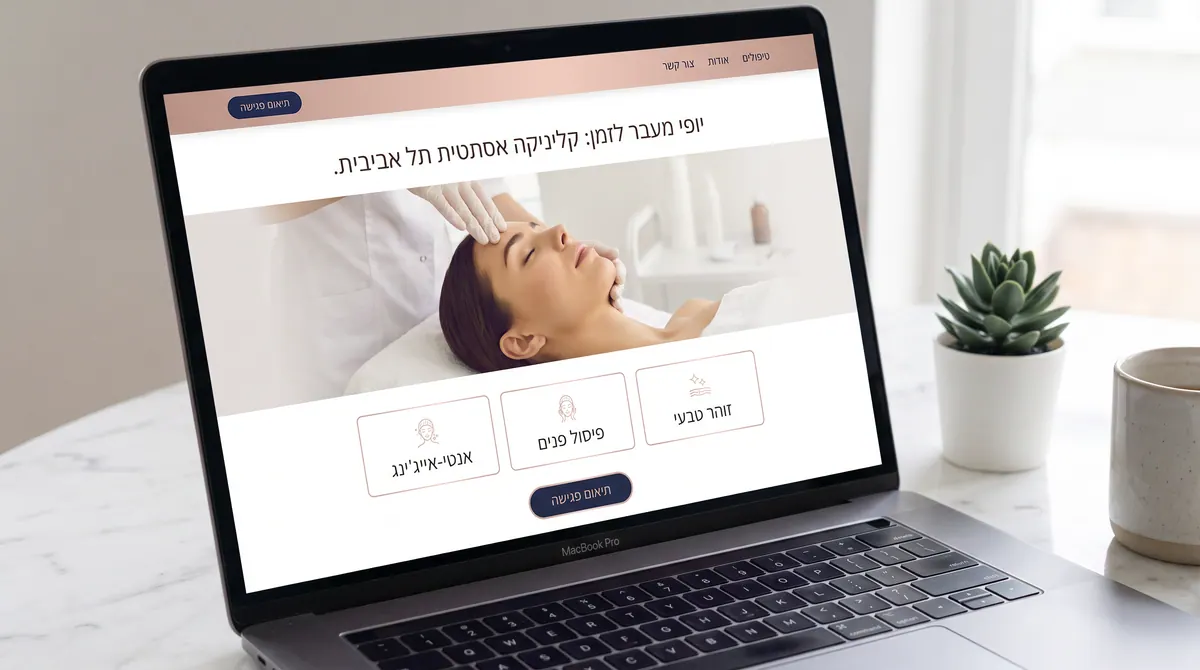 דוגמה לעמוד פנייה של קליניקה
