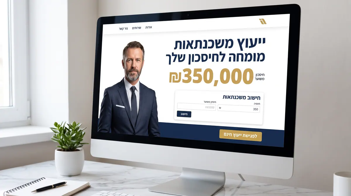 דוגמה לעמוד שירות בתחום המשכנתאות